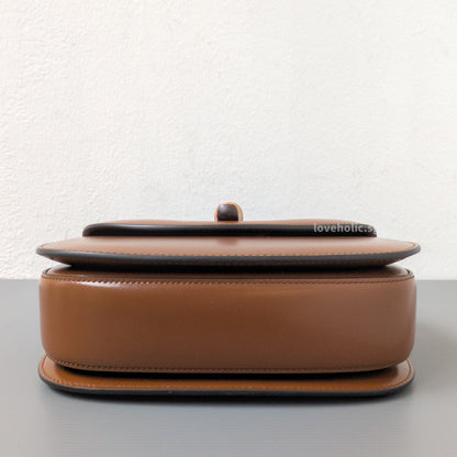 Gucci 1947 Bamboo Top Handle Bag Small | Brown Leather Gold Hardware-details