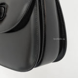 Gucci 1947 Bamboo Top Handle Bag Small | Black Leather Gold Hardware-details