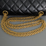 Chanel Reissue 2.55 Mini | Black Calfskin Brushed Gold Hardware-details