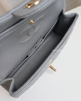 Classic Flap Small | 20C Grey Caviar Light Gold Hardware