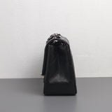 Chanel Vintage Classic Flap Mini Square | Black Caviar Silver Hardware-side