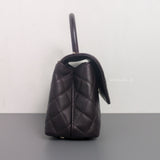 Coco Handle Small | 22K Dark Brown Caviar Light Gold Hardware