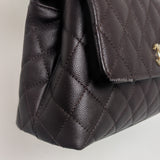 Coco Handle Small | 22K Dark Brown Caviar Light Gold Hardware