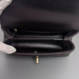 Coco Handle Small | 22K Dark Brown Caviar Light Gold Hardware