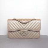 Classic Chevron Medium | 17B Rose Gold Caviar Silver Hardware
