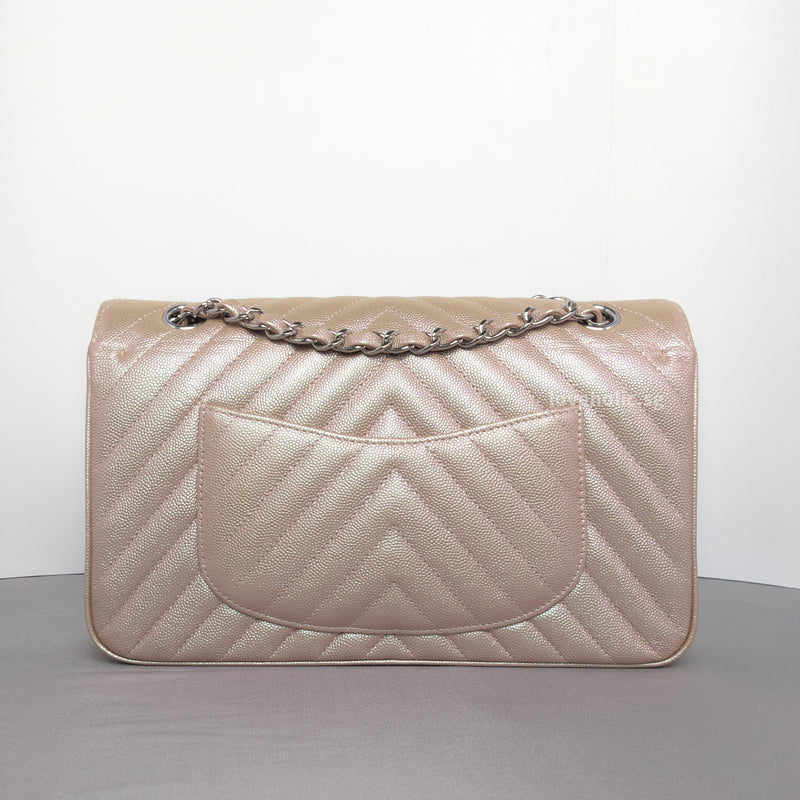 Classic Chevron Medium | 17B Rose Gold Caviar Silver Hardware