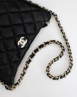 Chanel Hobo 24P Small | Black Caviar Gold Hardware-details