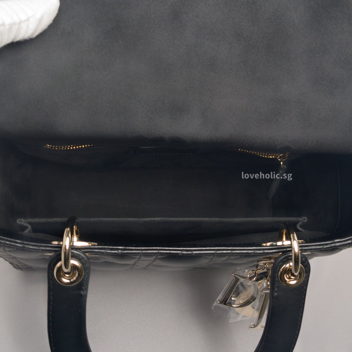 Lady Dior Medium | Black Lambskin Gold Hardware