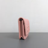 Wallet On Chain Filigree | Sakura Pink Caviar Brushed Gold Hardware