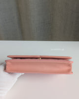 Wallet On Chain Filigree | Sakura Pink Caviar Brushed Gold Hardware