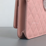 Wallet On Chain Filigree | Sakura Pink Caviar Brushed Gold Hardware