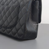 Chanel Classic Flap Medium | Black Lambskin Silver Hardware-details