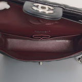 Chanel Classic Flap Medium | Black Lambskin Silver Hardware-details