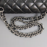 Chanel Classic Flap Medium | Black Lambskin Silver Hardware-details
