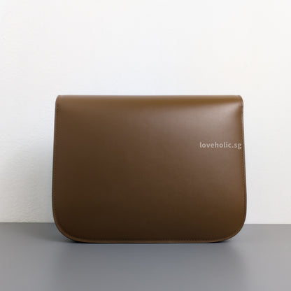 Celine Box Medium | Camel Calfskin Gold Hardware-back