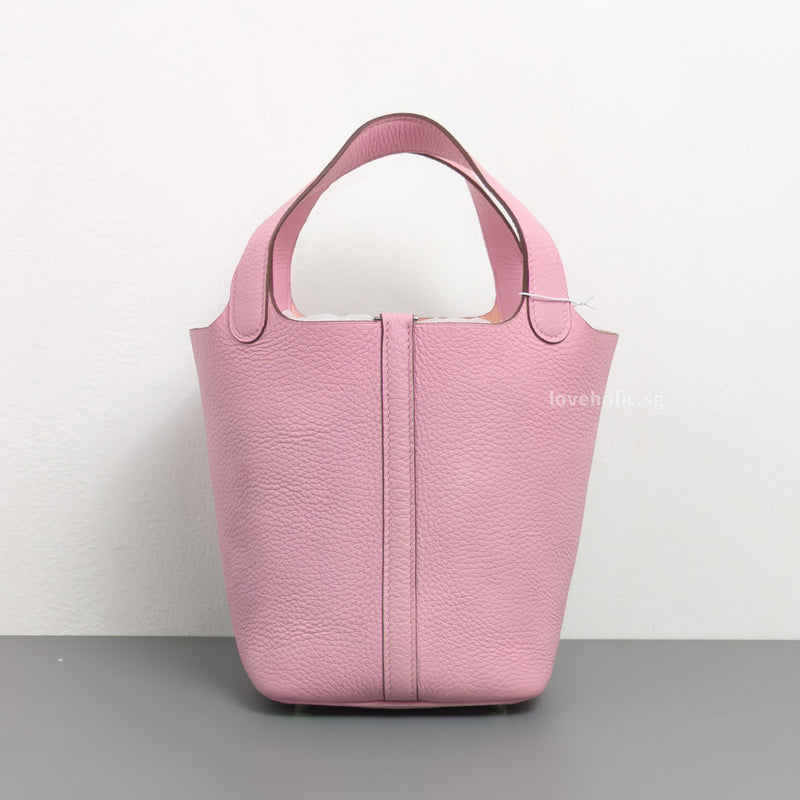 Picotin Lock 18 Mauve Sylvestre X9 Taurillon Clemence Palladium Hardware