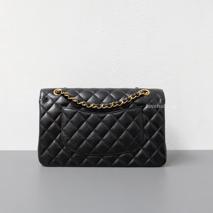 Chanel Classic Flap Medium | Black Caviar Gold Hardware-back