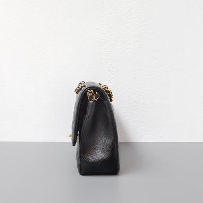 Chanel Classic Flap Medium | Black Caviar Gold Hardware-side