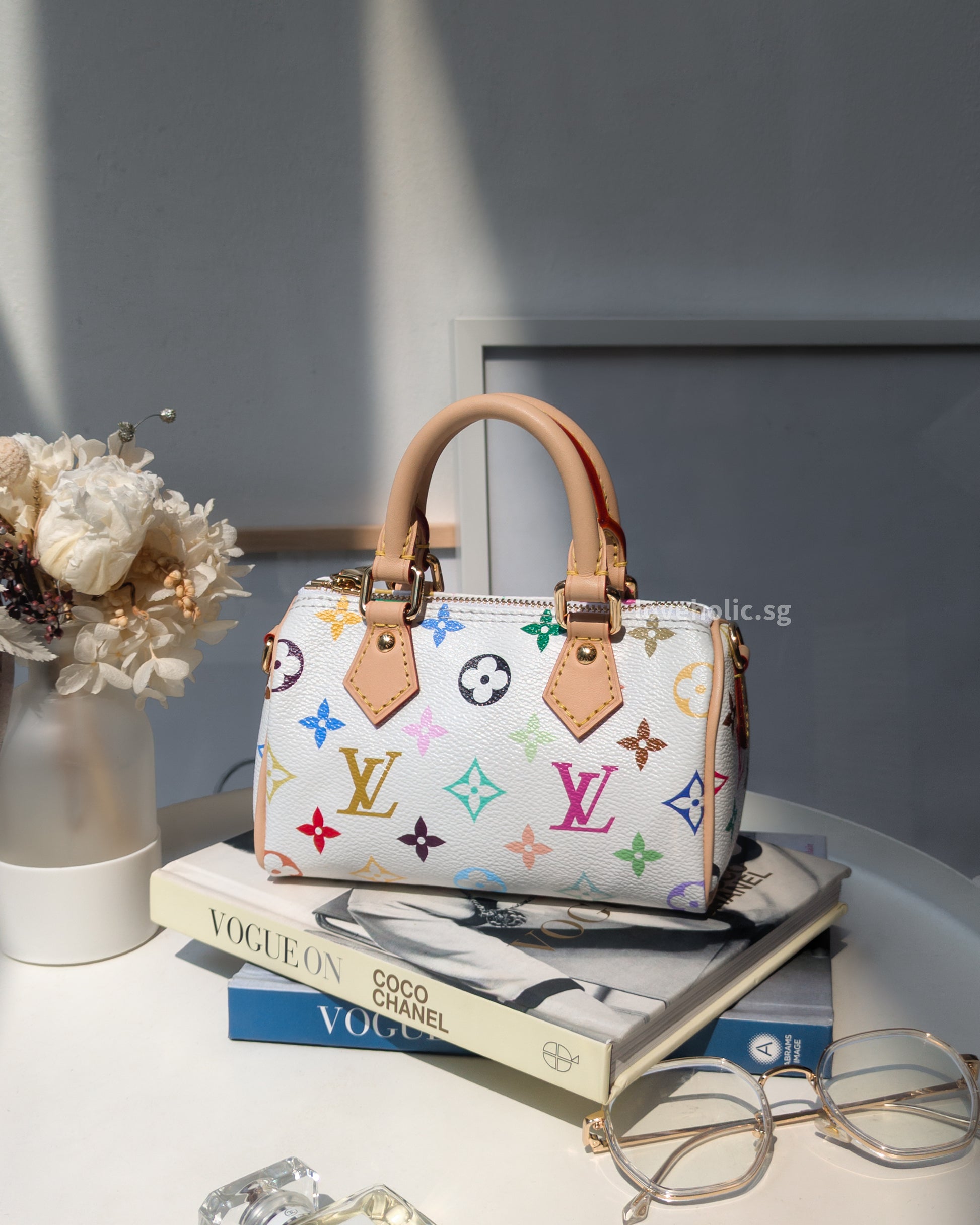 Louis Vuitton Speedy x TM Nano Speedy Canvas Light Gold Hardware-front