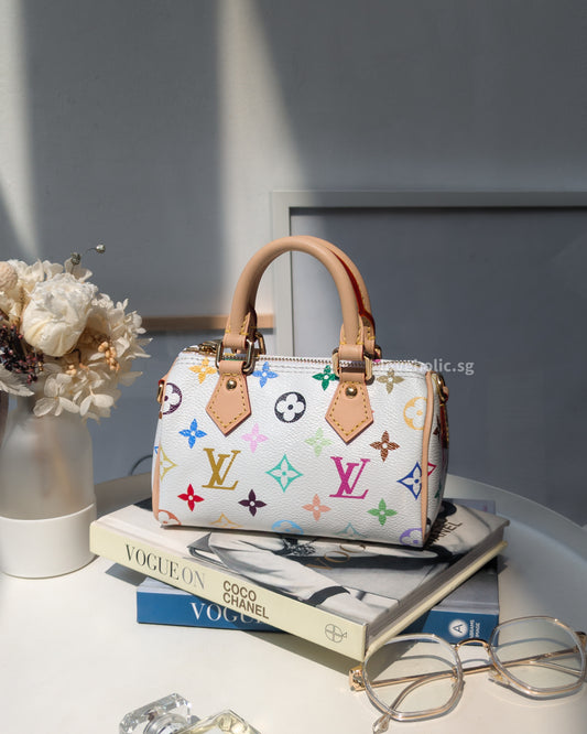 Louis Vuitton Speedy x TM Nano Speedy Canvas Light Gold Hardware-front