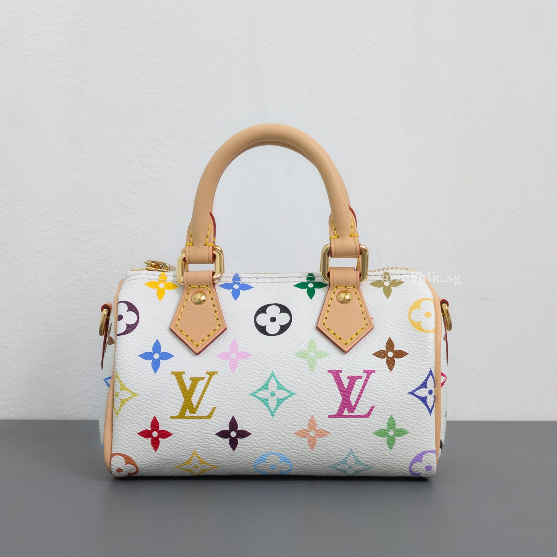 Louis Vuitton Speedy x TM Nano Speedy Canvas Light Gold Hardware-front1