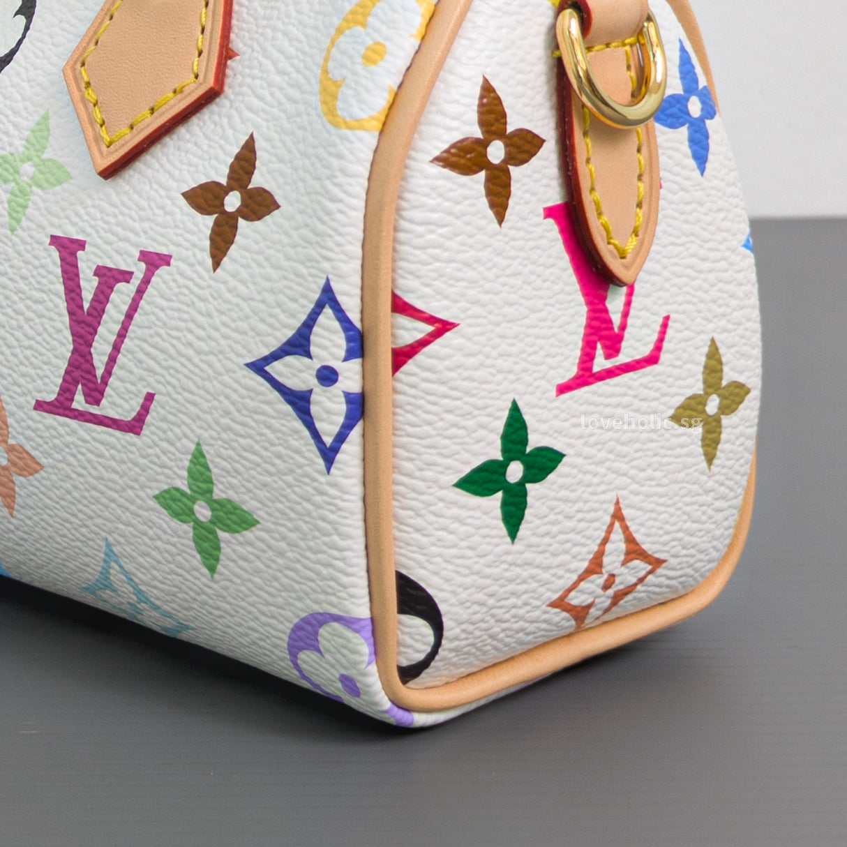 Louis Vuitton Speedy x TM Nano Speedy Canvas Light Gold Hardware-details