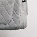 Chanel Pearl Crush Mini Rectangle 23C Light Grey Lambskin Gold Hardware-details