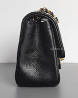 Classic Flap Mini Square | 17B Black Caviar Gold Hardware