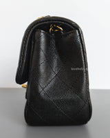 Classic Flap Mini Square | 17B Black Caviar Gold Hardware