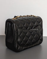 Classic Flap Mini Square | 17B Black Caviar Gold Hardware