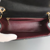 Chanel Classic Flap Mini Square | 17B Black Caviar Gold Hardware-details