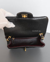 Classic Flap Mini Square | 17B Black Caviar Gold Hardware