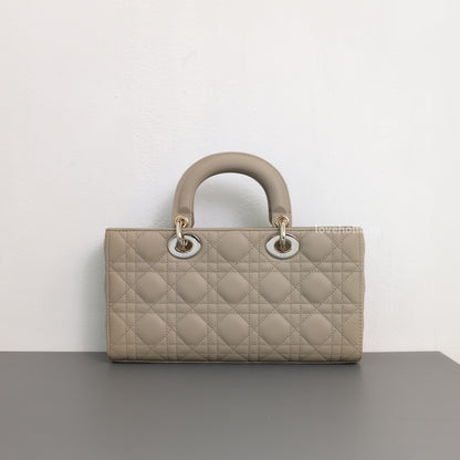 Dior Lady D-Joy Medium | Beige Lambskin Light Gold Hardware-back
