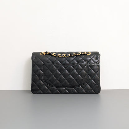 Chanel Classic Flap Medium | Black Caviar Gold Hardware-back