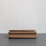 Chanel Top Handle Wallet On Chain 23B Dark Beige  Lambskin Gold Hardware-details