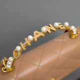 Chanel Top Handle Wallet On Chain 23B Dark Beige  Lambskin Gold Hardware-details