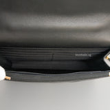 Chanel Top Handle Wallet On Chain 22K Black Lambskin Gold Hardware-details