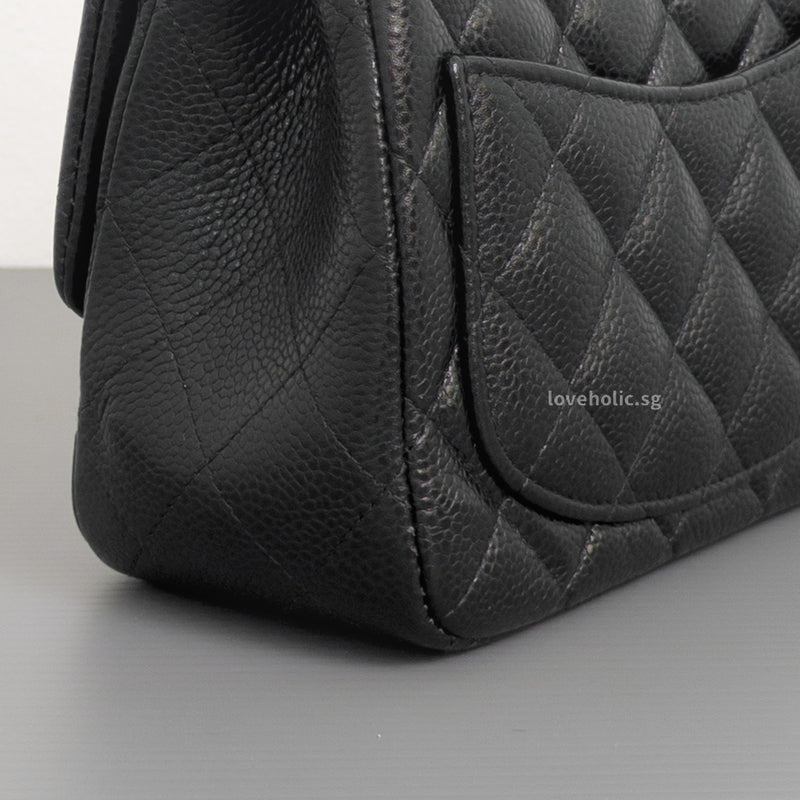 Chanel Classic Flap Mini Square | Black Caviar Silver Hardware-details