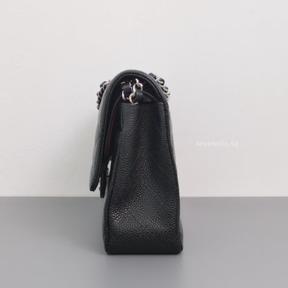 Chanel Classic Flap Medium | Black Caviar Silver Hardware-side