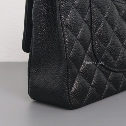 Chanel Classic Flap Medium | Black Caviar Silver Hardware-details