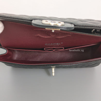 Chanel Classic Flap Medium | Black Caviar Silver Hardware-details