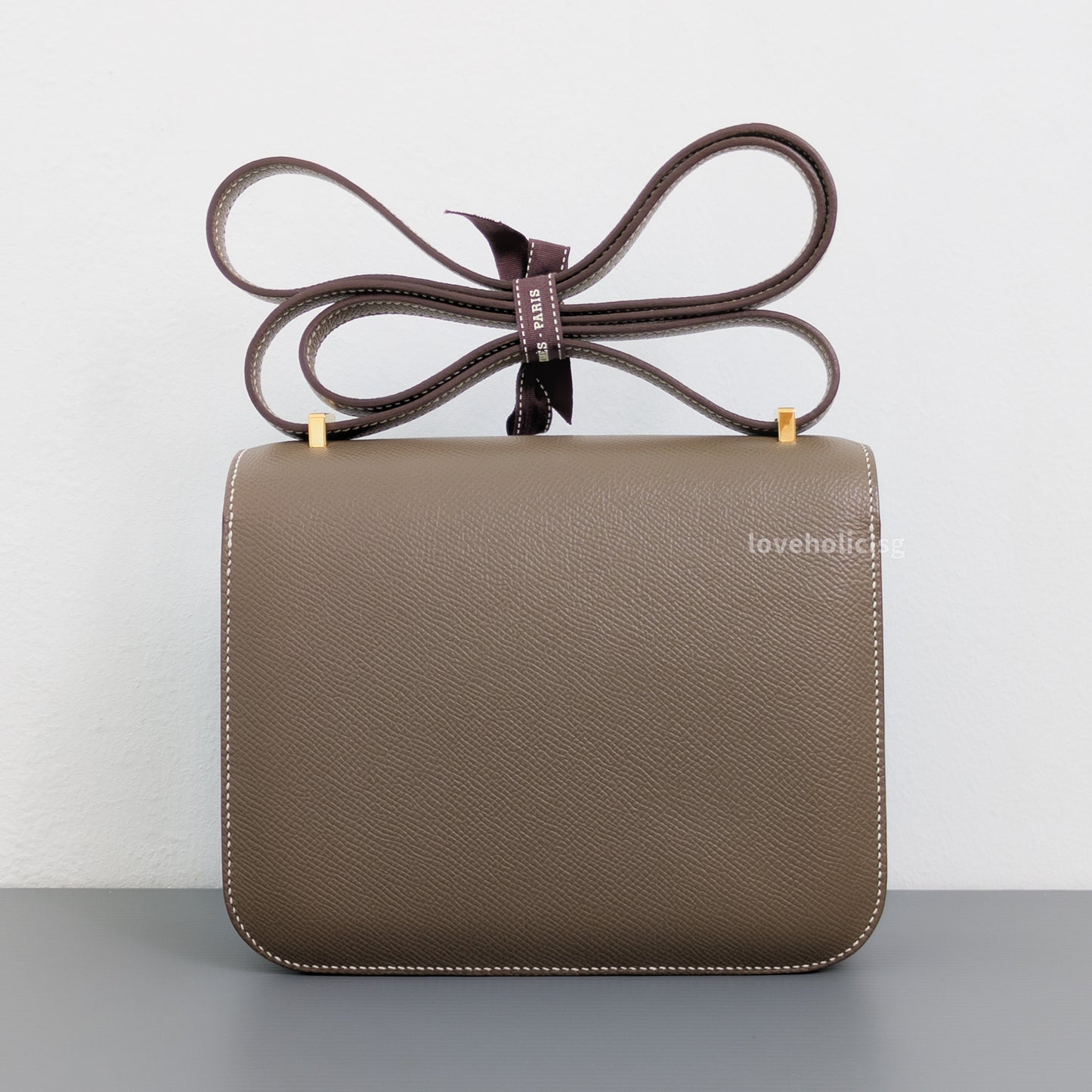 Hermes Constance 18 Mini | Etoupe Epsom Gold Hardware-back