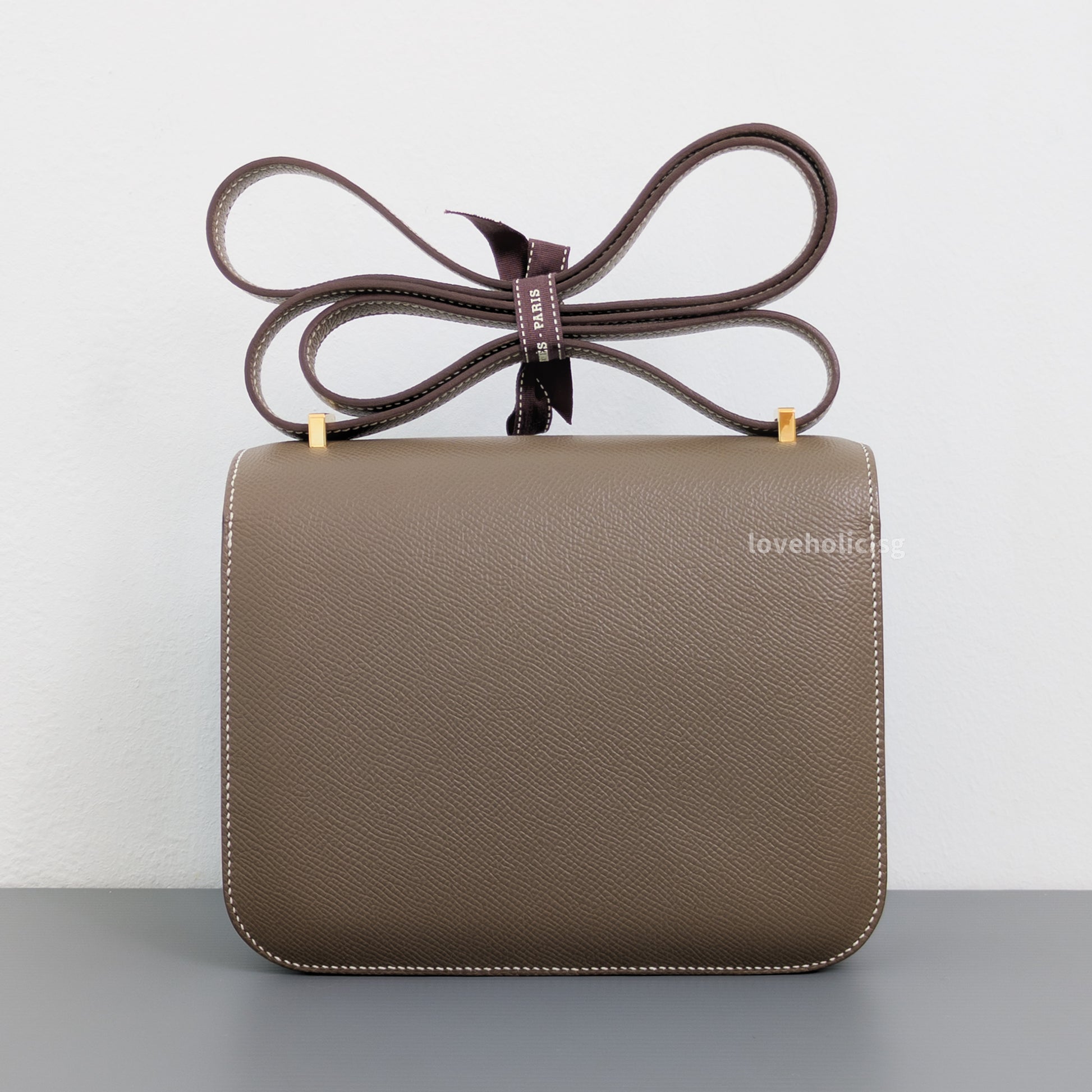 Hermes Constance 18 Mini | Etoupe Epsom Gold Hardware-back