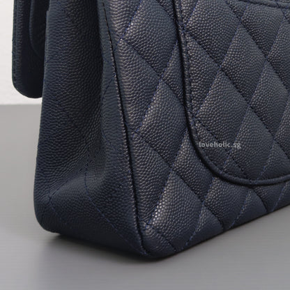 Classic Flap Small | 18B Midnight Blue Caviar Light Gold Hardware