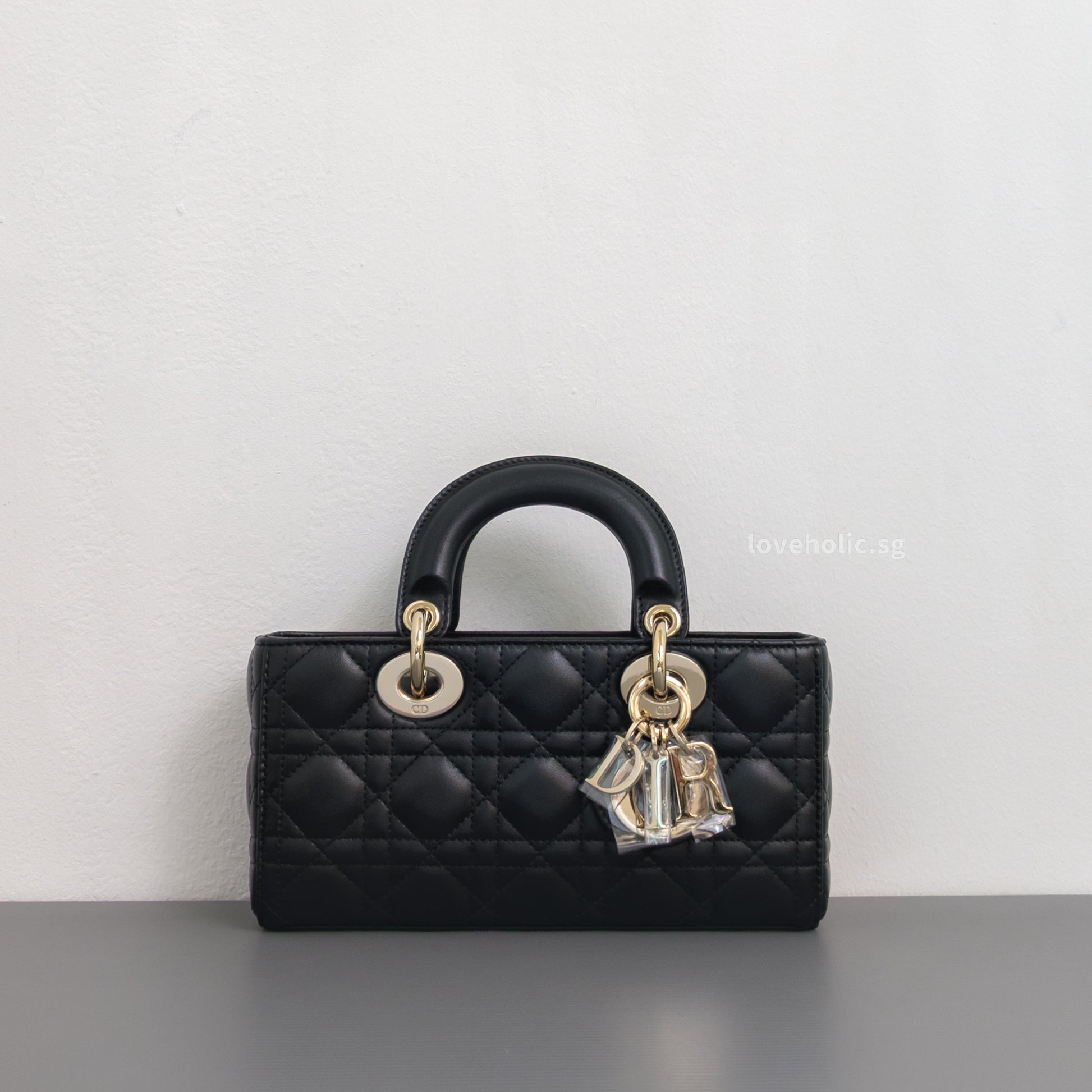 Dior Lady D-Joy Small | Black Lambskin Light Gold Hardware-front1