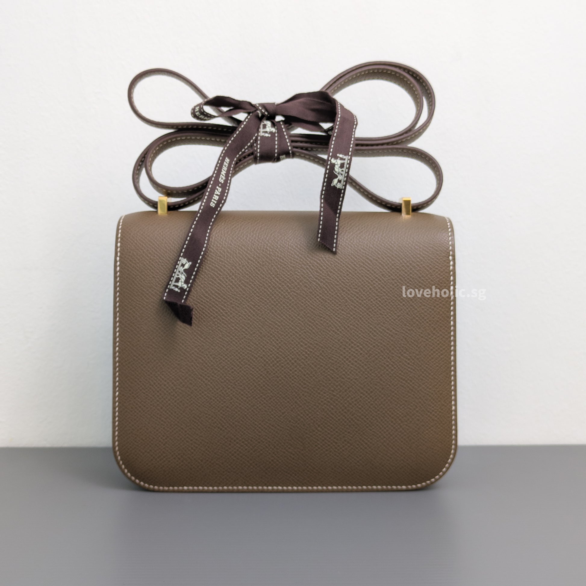 Hermes Constance 18 Mini | Etoupe Epsom Gold Hardware-back