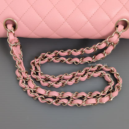 Classic Flap Small | 22C Sakura Pink Caviar Light Gold Hardware