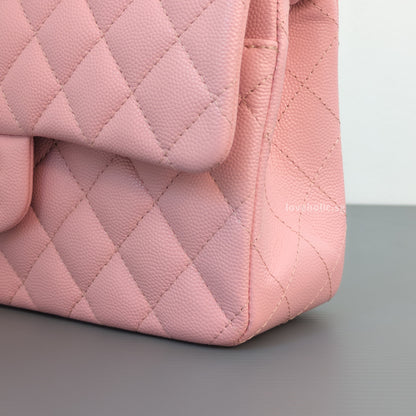 Classic Flap Small | 22C Sakura Pink Caviar Light Gold Hardware