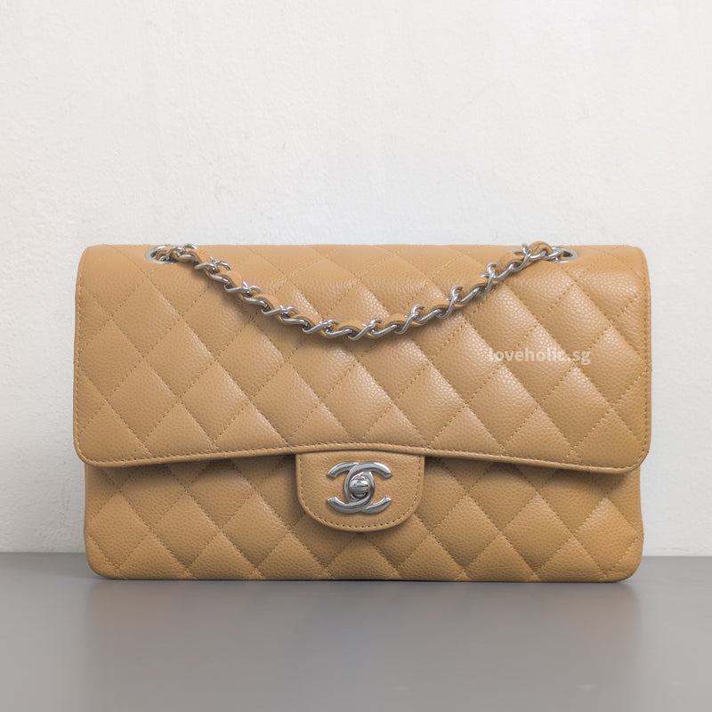 Vintage Classic Flap Medium | Dark Beige Caviar Silver Hardware