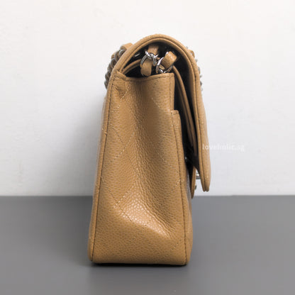 Vintage Classic Flap Medium | Dark Beige Caviar Silver Hardware